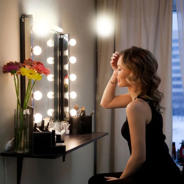 10 LED Bulbs Vanity Mirror Lights with 3 Light Modes | Adjustable Brightness for Makeup Mirro