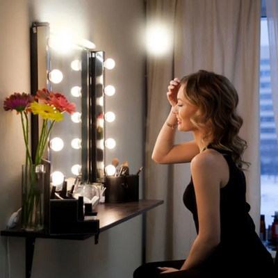 10 LED Bulbs Vanity Mirror Lights with 3 Light Modes | Adjustable Brightness for Makeup Mirro